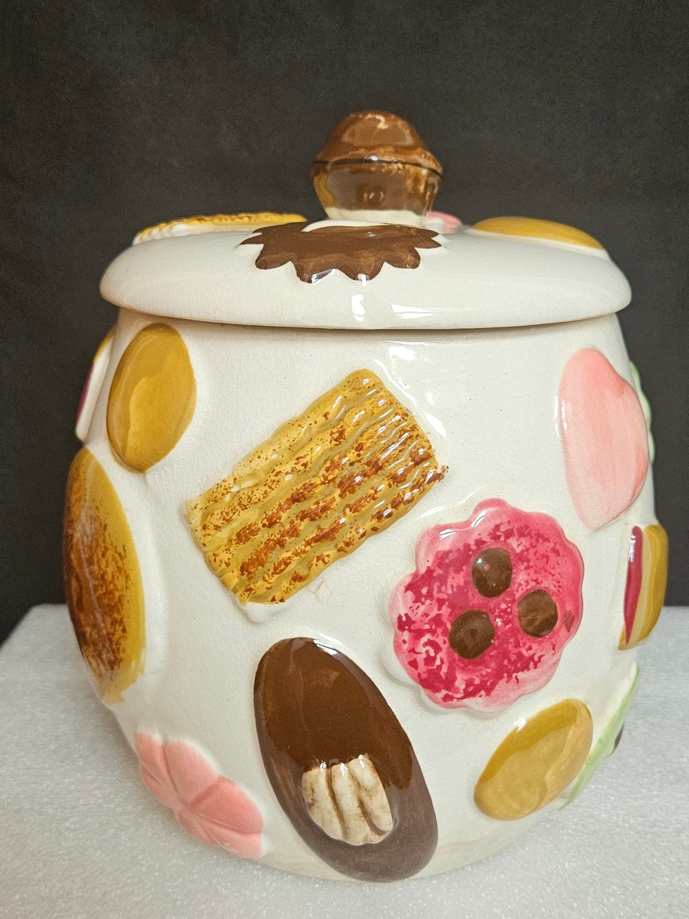 Vintage 1950s Napcoware "Cookies All Over" Cookie Jar